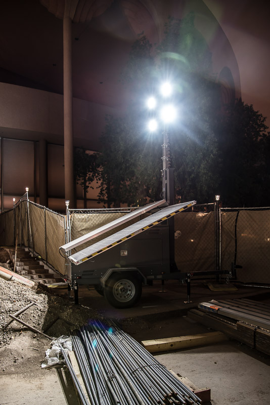 construction lighting security